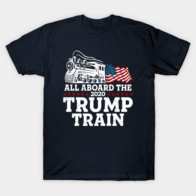 All Aboard The Trump Train 2020 T-Shirt by TextTees